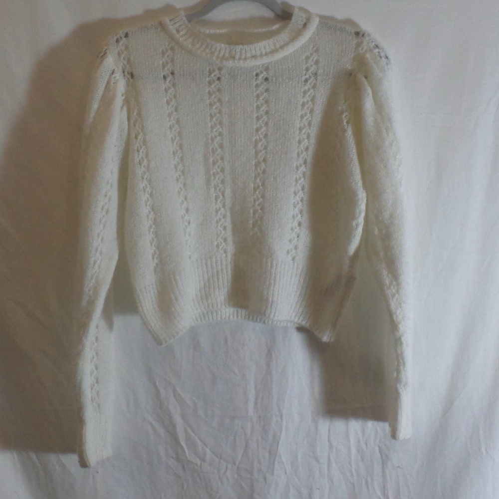 Topshop Stitch Detail Cropped Sweater || XS